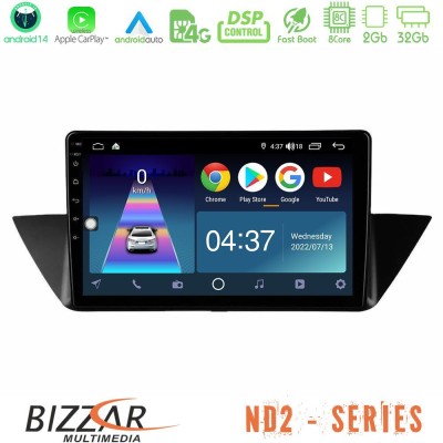 Bizzar ND2 Series 8Core Android14 2+32GB  BMW Χ1 E84 Navigation Multimedia Tablet 10