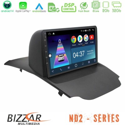 Bizzar ND2 Series 8Core Android14 2+32GB  Ford Ecosport 2014-2017 Navigation Multimedia Tablet 9
