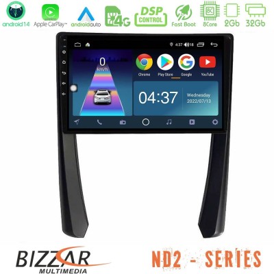 Bizzar ND2 Series 8Core Android14 2+32GB  Porsche 911/Cayman/Boxster Navigation Multimedia Tablet 9
