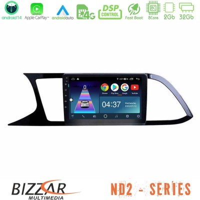 Bizzar ND2 Series 8Core Android14 2+32GB  Seat Leon 2013 – 2019 Navigation Multimedia Tablet 9