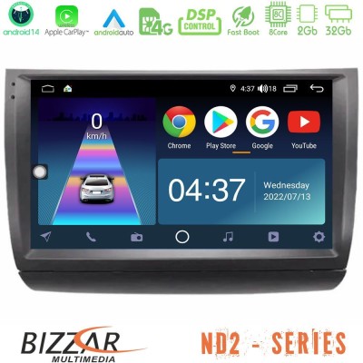 Bizzar ND2 Series 8Core Android14 2+32GB  Toyota Prius 2004-2009 Navigation Multimedia Tablet 9