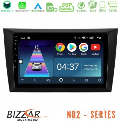 Bizzar ND2 Series 8Core Android14 2+32GB  Vw Golf 6 Navigation Multimedia Tablet 9