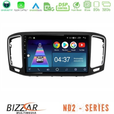 Bizzar ND2 Series 8Core Android14 2+32GB VW Sharan 2015-2023 Navigation Multimedia Tablet 9