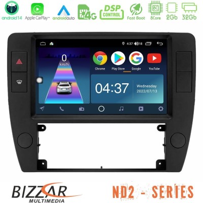 Bizzar ND2 Series 8Core Android14 2+32GB  VW Passat B5 2001-2005 Navigation Multimedia Tablet 9