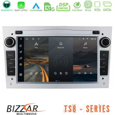 Bizzar Opel Astra/Corsa/Antara/Zafira 8core Android14 4+64GB Navigation Multimedia Deckless 7