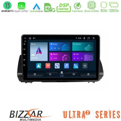 Bizzar Ultra Series Dacia Sandero/Logan/Jogger 2022-> 8core Android13 8+128GB Navigation Multimedia Tablet 9