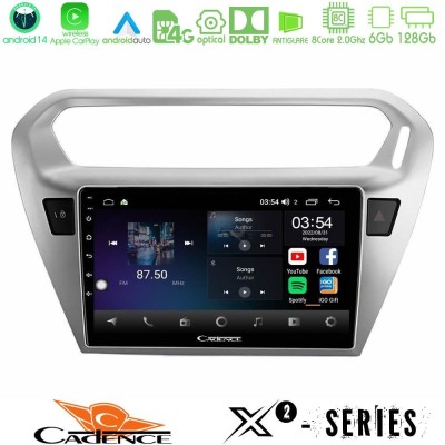 Cadence X2 Series 8Core Android14 6+128GB  Citroën C-Elysée / Peugeot 301 Navigation Multimedia Tablet 9