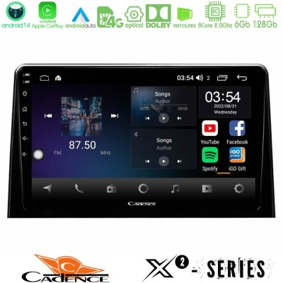Cadence X2 Series 8Core Android14 6+128GB  Peugeot Partner / Citroën Berlingo 2020-> Navigation Multimedia Tablet 10