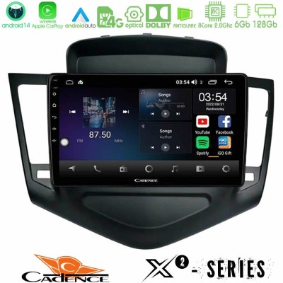 Cadence X2 Series 8Core Android14 6+128GB     Chevrolet Cruze 2009-2012 Navigation Multimedia Tablet 9