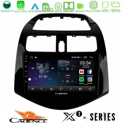 Cadence X2 Series 8Core Android14 6+128GB  Chevrolet Spark 2009-2015 Navigation Multimedia Tablet 9