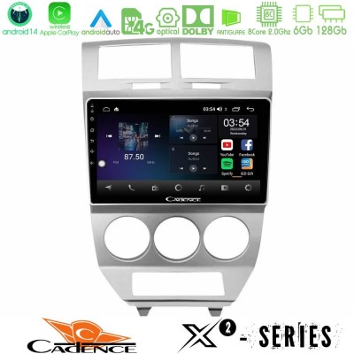 Cadence X2 Series 8Core Android14 6+128GB  Dodge Caliber 2006-2011 Navigation Multimedia Tablet 10