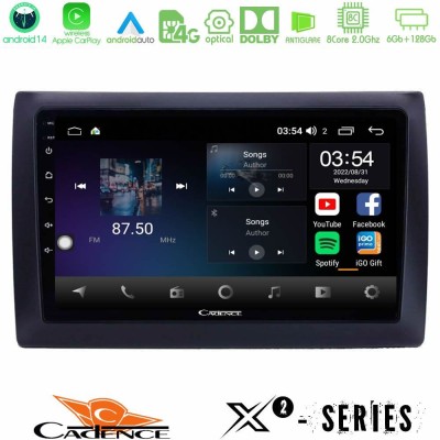 Cadence X2 Series 8Core Android14 6+128GB  Fiat Stilo Navigation Multimedia Tablet 9