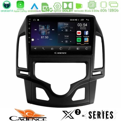 Cadence X2 Series 8Core Android14 6+128GB  Hyundai i30 2007-2012 Auto A/C Navigation Multimedia Tablet 9