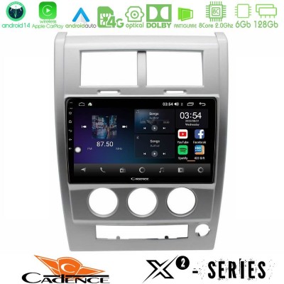 Cadence X2 Series 8Core Android14 6+128GB  Jeep Cherokee (KK) 2008-2012 Navigation Multimedia Tablet 10