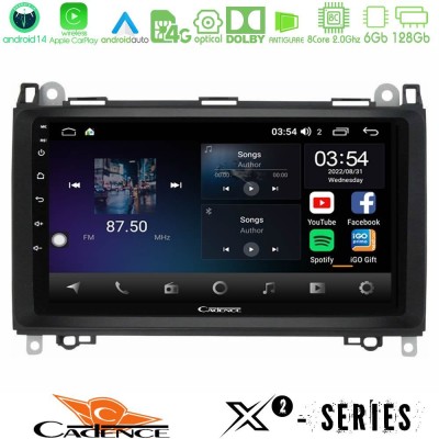 Cadence X2 Series 8Core Android14 6+128GB  Mercedes A/B/Vito/Sprinter Class Navigation Multimedia Tablet 9
