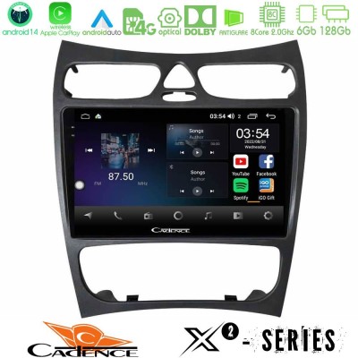 Cadence X2 Series 8Core Android14 6+128GB  Mercedes CLK Class W209 2000-2004 Navigation Multimedia Tablet 9