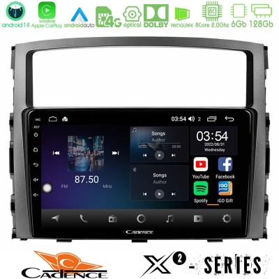 Cadence X2 Series 8Core Android14 6+128GB  Mitsubishi Pajero 2008-2009 Navigation Multimedia Tablet 9