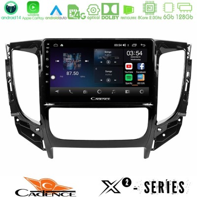 Cadence X2 Series 8Core Android14 6+128GB  Mitsubishi L200 2016-> amp; Fiat Fullback (Auto A/C) Navigation Multimedia Tablet 9
