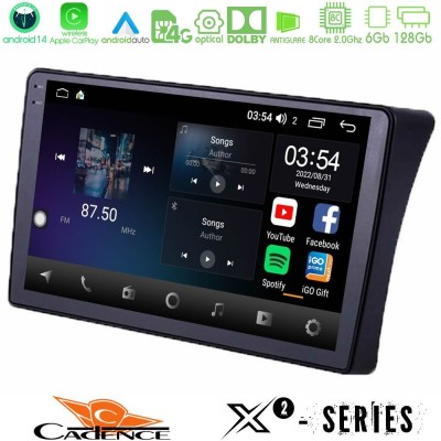 Cadence X2 Series 8Core Android14 6+128GB  Nissan Navara D40 Navigation Multimedia Tablet 9