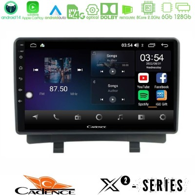 Cadence X2 Series 8Core Android14 6+128GB  Opel Zafira 2012-2016 Navigation Multimedia Tablet 9