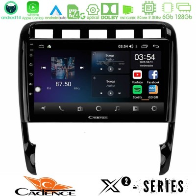 Cadence X2 Series 8Core Android14 6+128GB  Porsche Cayenne 2003-2010 Navigation Multimedia Tablet 9
