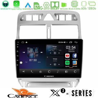 Cadence X2 Series 8Core Android14 6+128GB  Peugeot 307 2002-2008 Navigation Multimedia Tablet 9