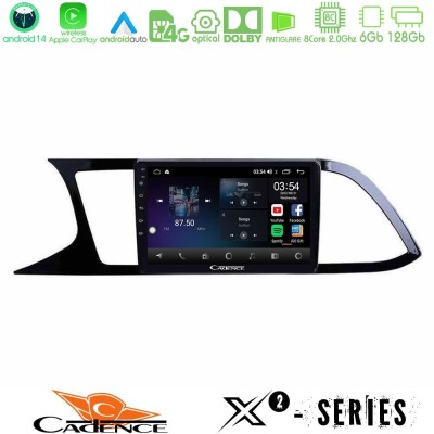 Cadence X2 Series 8Core Android14 6+128GB  Seat Leon 2013 – 2019 Navigation Multimedia Tablet 9