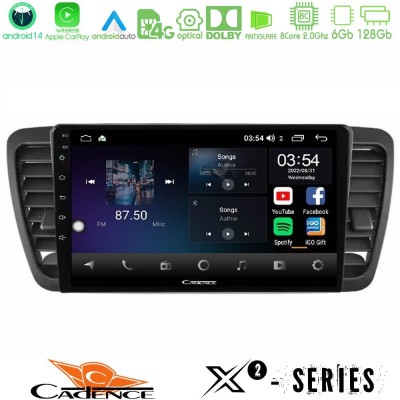 Cadence X2 Series 8Core Android14 6+128GB  Subaru Legacy/Outback 2002-2008 Navigation Multimedia Tablet 9