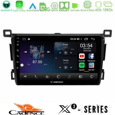 Cadence X2 Series 8Core Android14 6+128GB  Toyota RAV4 2013-2018 Navigation Multimedia Tablet 9