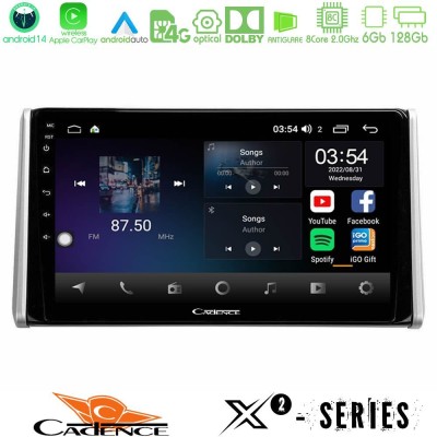Cadence X2 Series 8Core Android14 6+128GB  Toyota RAV4 2019-2023 Navigation Multimedia Tablet 10