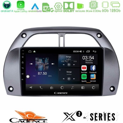 Cadence X2 Series 8Core Android14 6+128GB  Toyota RAV4 2001 - 2006 Navigation Multimedia Tablet 9
