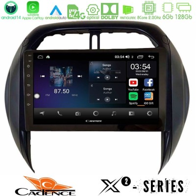 Cadence X2 Series 8Core Android14 6+128GB  Toyota RAV4 2001-2005 (Auto A/C) Navigation Multimedia Tablet 9