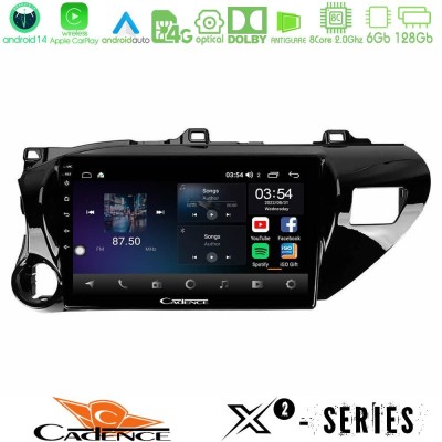 Cadence X2 Series 8Core Android14 6+128GB  Toyota Hilux 2017-2021 Navigation Multimedia Tablet 10