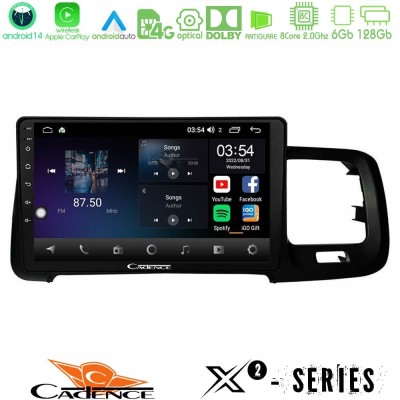 Cadence X2 Series 8Core Android14 6+128GB  Volvo S60 2010-2018 Navigation Multimedia Tablet 9