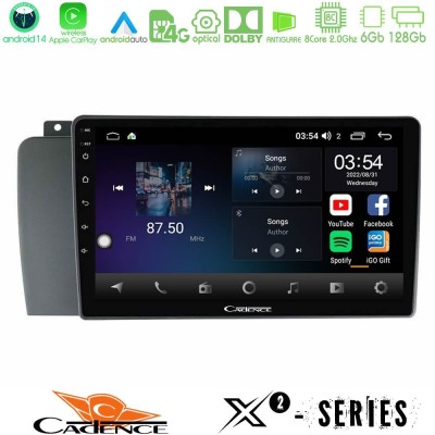 Cadence X2 Series 8Core Android14 6+128GB  Volvo S60 2004-2009 Navigation Multimedia Tablet 9