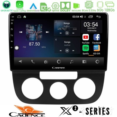 Cadence X2 Series 8Core Android14 6+128GB  VW Jetta Navigation Multimedia Tablet 10