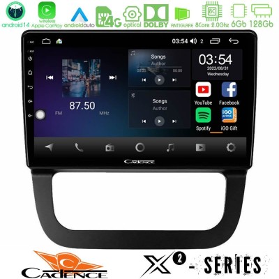 Cadence X2 Series 8Core Android14 6+128GB  VW Jetta Navigation Multimedia Tablet 10