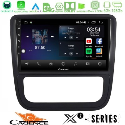 Cadence X2 Series 8Core Android14 6+128GB VW Scirocco 2008-2014 Navigation Multimedia Tablet 9