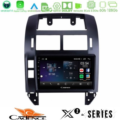 Cadence X2 Series 8Core Android14 6+128GB  VW Polo 2002-2009 Navigation Multimedia Tablet 9