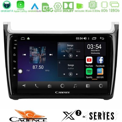 Cadence X2 Series 8Core Android14 6+128GB  Vw Polo Navigation Multimedia Tablet 9