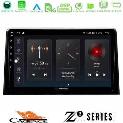 Cadence Z2 Series 8Core Android14 4+64GB  Peugeot Partner / Citroën Berlingo 2020-> Navigation Multimedia Tablet 10