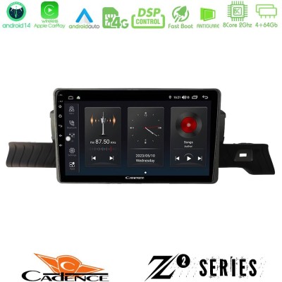 Cadence Z2 Series 8Core Android14 4+64GB Citroen C3 You 2025-> Navigation Multimedia Tablet 9