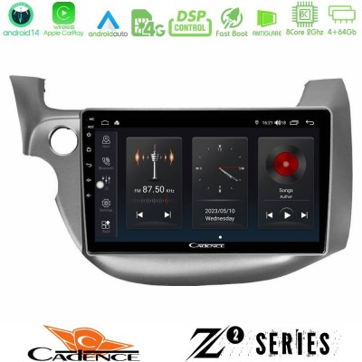 Cadence Z2 Series 8Core Android14 4+64GB  Honda Jazz 2009-2013 Navigation Multimedia Tablet 10