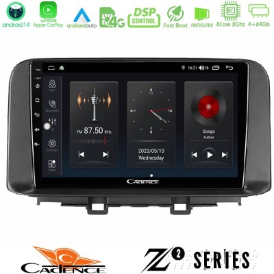 Cadence Z2 Series 8Core Android14 4+64GB  Hyundai Kona 2018-2023 Navigation Multimedia Tablet 10