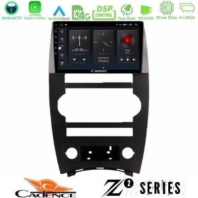 Cadence Z2 Series 8Core Android14 4+64GB  Jeep Commander 2007-2008 Navigation Multimedia Tablet 9