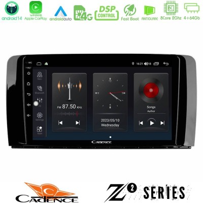 Cadence Z2 Series 8Core Android14 4+64GB  Mercedes R Class Navigation Multimedia Tablet 9