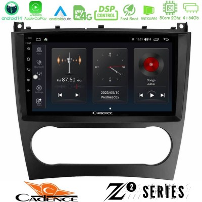 Cadence Z2 Series 8Core Android14 4+64GB  Mercedes W203 Facelift Navigation Multimedia Tablet 9