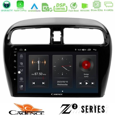 Cadence Z2 Series 8Core Android14 4+64GB  Mitsubishi Space Star 2013-2016 Navigation Multimedia Tablet 9
