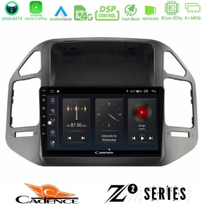 Cadence Z2 Series 8Core Android14 4+64GB Mitsubishi Pajero 2002-2006 Navigation Multimedia Tablet 9