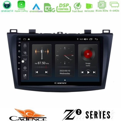 Cadence Z2 Series 8Core Android14 4+64GB  Mazda 3 2009-2014 Navigation Multimedia Tablet 9